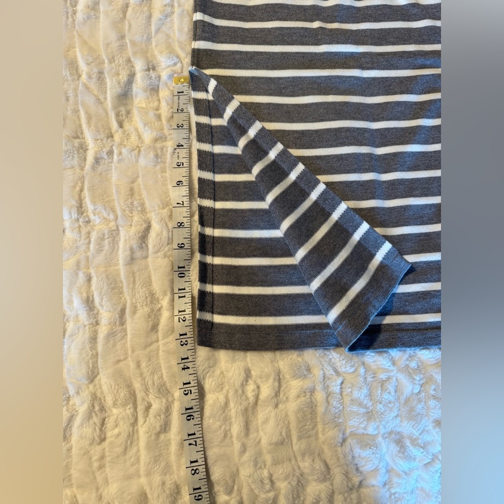 NWT Striped Gray And White Knit Skirt and Top Set - Picture 8 of 11